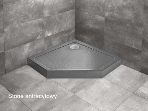 Radaway DOROS PT COMPACT brodzik z obudową stone antracytowy