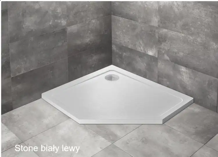 Radaway DOROS PT E brodzik stone biały lewy