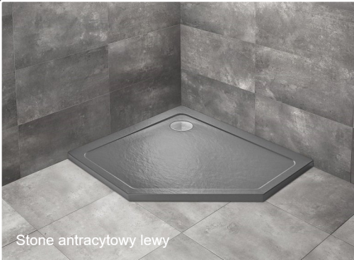 Radaway DOROS PT E brodzik stone antracytowy Lewy