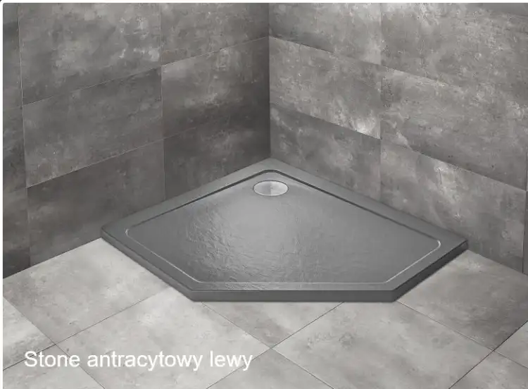Radaway DOROS PT E brodzik stone antracytowy Lewy