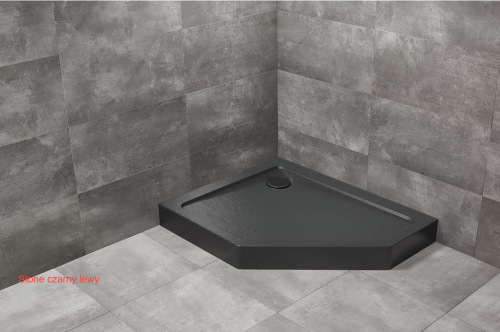 Radaway DOROS PT E COMPACT brodzik z obudową stone czarny lewy