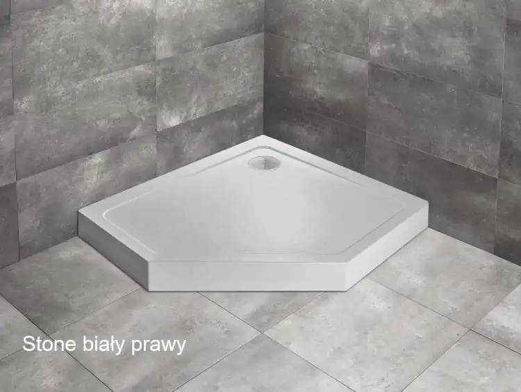 Radaway DOROS PT E COMPACT brodzik z obudową prawy stone biały