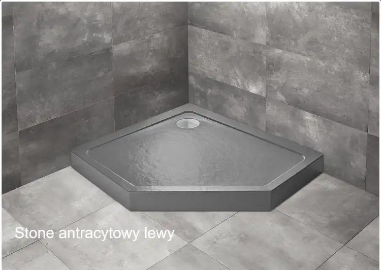 Radaway DOROS PT E COMPACT brodzik z obudową stone antracytowy lewy