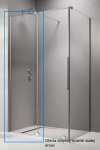 Radaway  FURO ścianka stała drzwi 580 mm szkło przejrzyste 8 mm 10110580-01-01