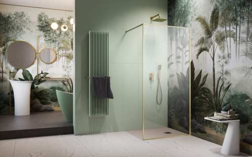Radaway MODO F II walk-in złoty szczotkowany
