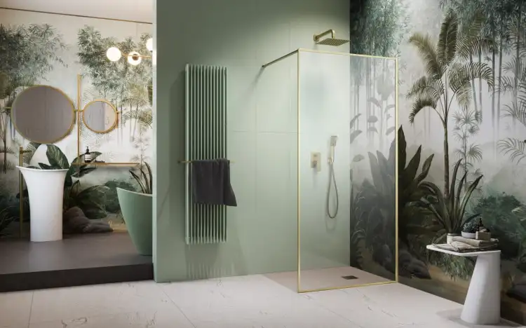 Radaway MODO F II walk-in złoty szczotkowany