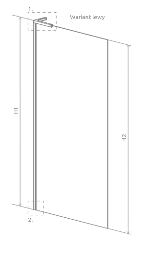 Radaway MODO SL II walk-in Lewy