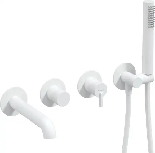 Deante SILIA bateria wannowa 4-otworowa podtynkowa biały matowy BQS_A18P