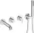 Deante SILIA bateria wannowa 4-otworowa podtynkowa chrom BQS_018P