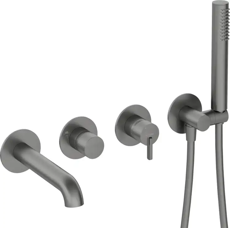 Deante SILIA bateria wannowa 4-otworowa podtynkowa titanium BQS_D18P