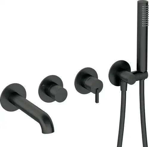 Deante SILIA bateria wannowa 4-otworowa podtynkowa czarny mat/nero BQS_N18P