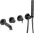 Deante SILIA bateria wannowa 4-otworowa podtynkowa czarny mat/nero BQS_N18P