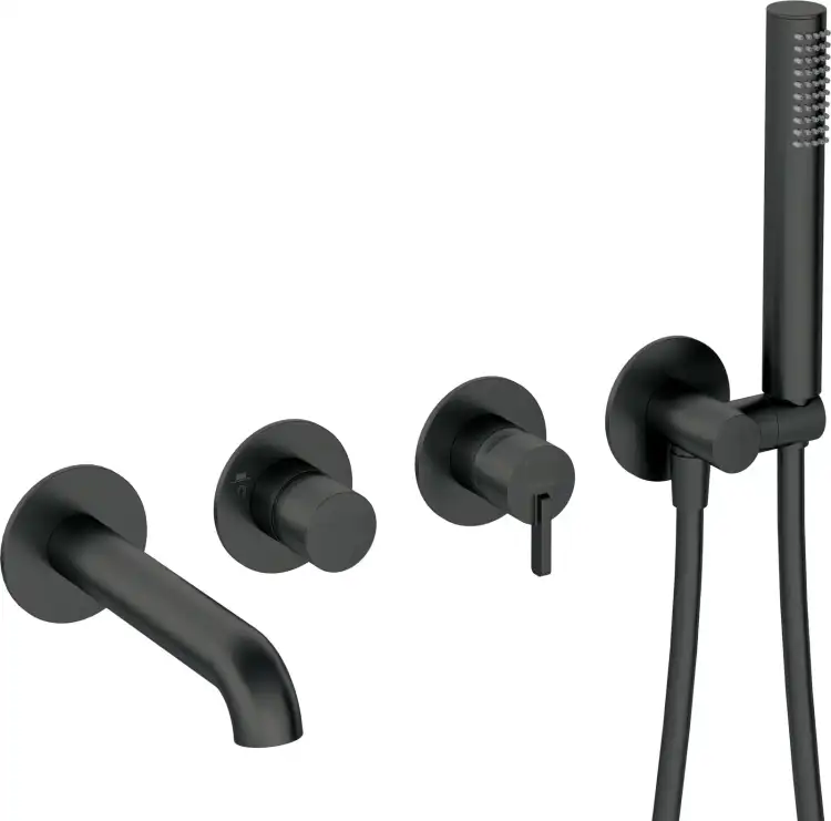 Deante SILIA bateria wannowa 4-otworowa podtynkowa czarny mat/nero BQS_N18P