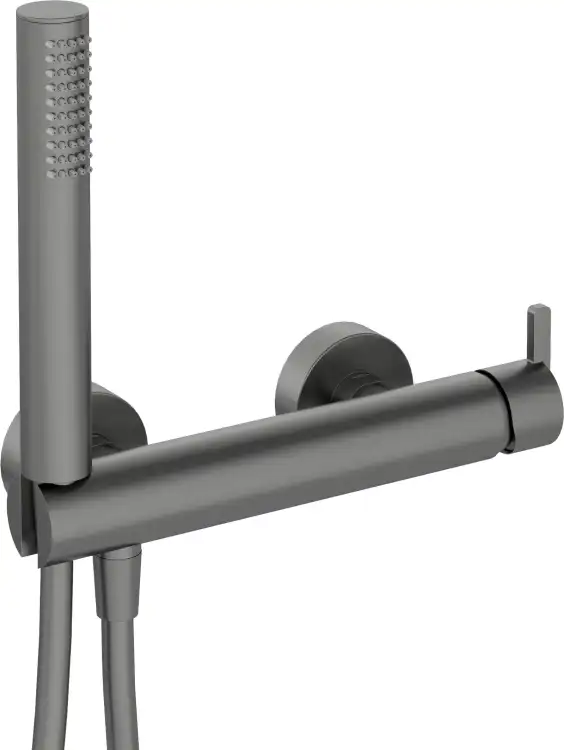 Deante SILIA bateria prysznicowa z zestawem prysznicowym titanium BQS_D41M