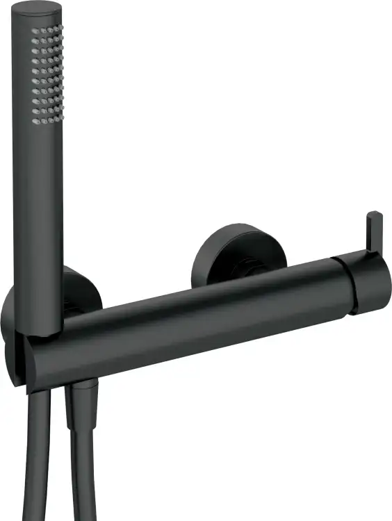 Deante SILIA bateria prysznicowa z zestawem prysznicowym czarny mat/nero BQS_N41M