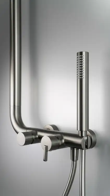 Deante SILIA bateria prysznicowa z deszczownicą titanium NQS_D4XM