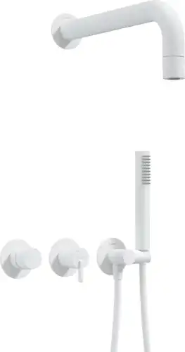 Deante SILIA zestaw prysznicowy z główką prysznicową biały mat NQS_A0XK