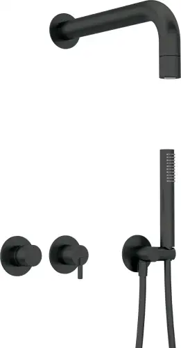 Deante SILIA zestaw prysznicowy z główką prysznicową czarny mat/nero NQS_N0XK