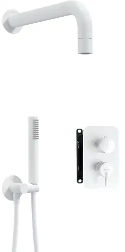 Deante SILIA zestaw prysznicowy z główka natryskową biały mat BXYZAQSM