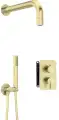Deante SILIA zestaw prysznicowy z główką natryskową złoty szczotkowany BXYZRQSM