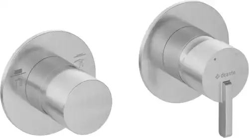 Deante SILIA bateria podtynkowa pozioma z przełącznikiem stal szczotkowana BQS_F46P