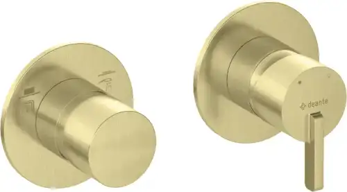 Deante SILIA bateria podtynkowa pozioma z przełącznikiem złoty szczotkowany BQS_R46P