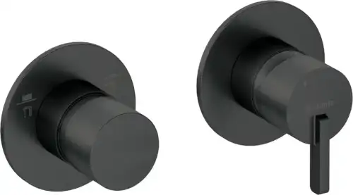 Deante SILIA bateria podtynkowa pozioma z przełącznikiem czarny mat/nero BQS_N46P