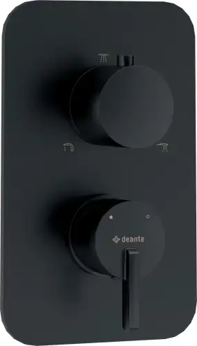 Deante SILIA elemet zewnętrzny baterii podtynkowej z przełącznikiem czarny mat/nero BXY_NQSM