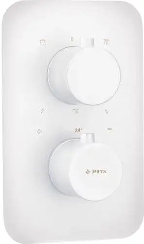 Deante SILIA elemet zewnętrzny baterii termoststycznej podtynkowej z przełącznikiem biały mat BXY AEBT