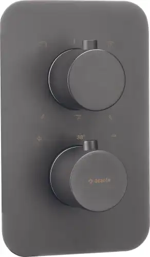 Deante SILIA elemet zewnętrzny baterii termoststycznej podtynkowej z przełącznikiem titanium BXY_DEBT