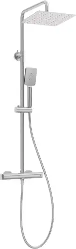 Deante THERM system prysznicowy termostatyczny natynkowy stal szczotkowana NAC_F4HT