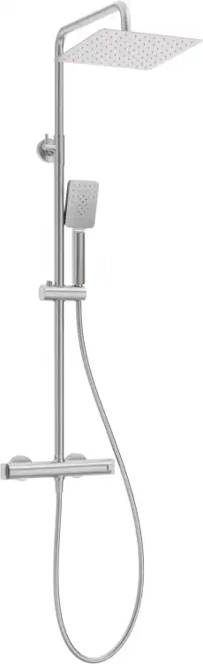 Deante THERM system prysznicowy termostatyczny natynkowy stal szczotkowana NAC_F4HT