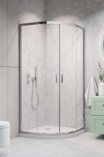 Radaway ALIENTA A kabina półokrągła suwana chrom