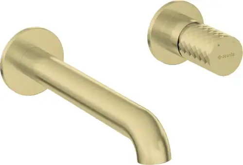 Deante SILIA HEXA bateria umywalkowa ścienna złoty szczotkowany BHS_R54L