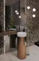 Deante SILIA HEX bateria umywalkowa wolnostojąca stal szczotkowana BHS_F2KK
