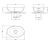 Omnires SHELL M+ 50x32 umywalka nablatowa,
