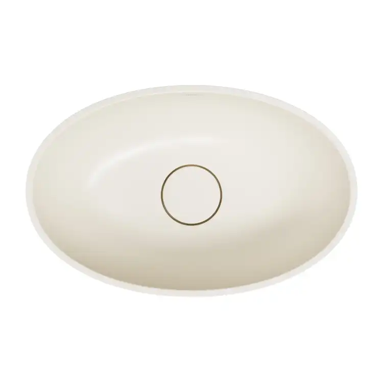 Omnires SHELL M+ 50x32 umywalka nablatowa, white sand mat SHELL500UNWS