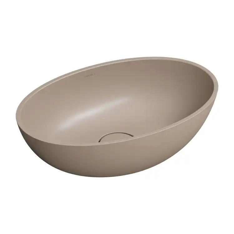 Omnires SHELL M+ 50x32 umywalka nablatowa, dune beige mat SHELL500UNDB