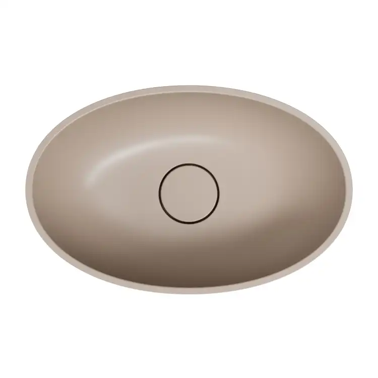 Omnires SHELL M+ 50x32 umywalka nablatowa, dune beige mat SHELL500UNDB