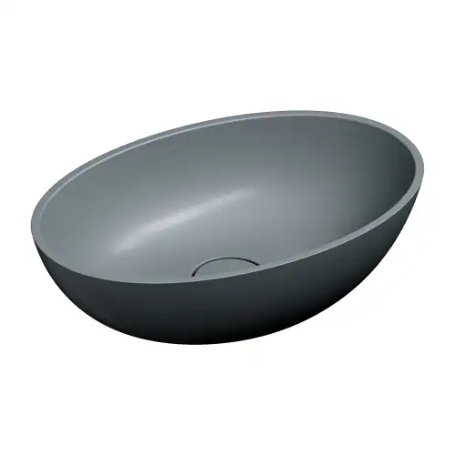 Omnires SHELL M+ 50x32 umywalka nablatowa, ash grey mat SHELL500UNAG