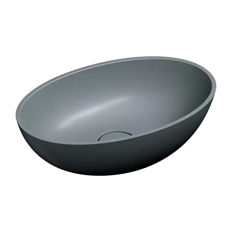Omnires SHELL M+ 50x32 umywalka nablatowa, ash grey mat SHELL500UNAG