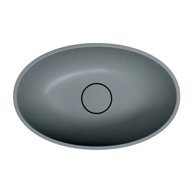 Omnires SHELL M+ 50x32 umywalka nablatowa, ash grey mat SHELL500UNAG