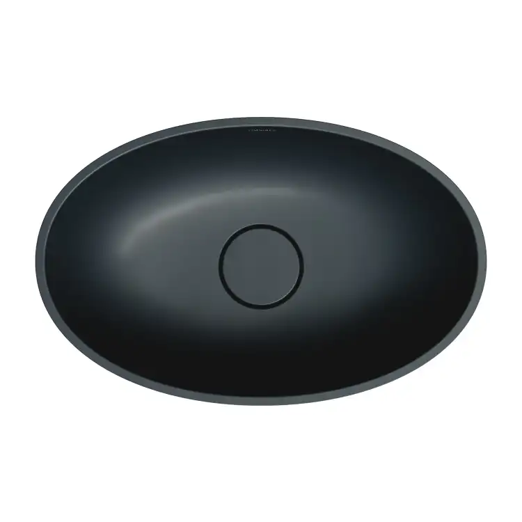 Omnires SHELL M+ 50x32 umywalka nablatowa,black lava mat SHELL500UNBLV