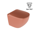 Excellent LUQA miska WC + deska wolnoopadajaca system spłukiwania Spin 360, terracotta mat CEAC.6403.K.6405.480.TEM