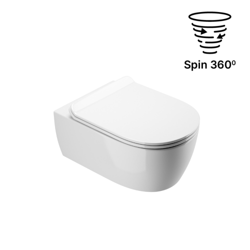 Excellent DOTO 54 miska WC + deska wolnoopadajaca system spłukiwania Spin 360, biały połysk CEEX.1403.545.WH