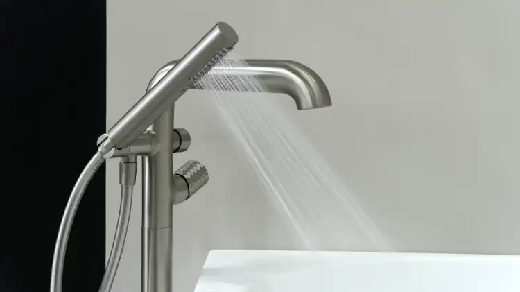 Deante SILIA HEXA bateria wannowa wolnostojąca stal szczotkowana BHS_F17M