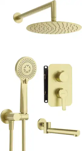 Deante ARNIKA bateria wannowo-natryskowa złoty szczotkowany BXYYRQAM