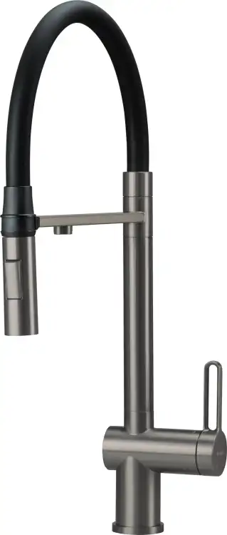 Deante Magnetic Bateria kuchenna z podłączeniem do filtra wody z elastyczną wylewką titanium BRM_D75M