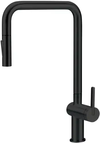 Deante MOMI bateria kuchenna z wyciąganą wylewką czarny mat/nero BKM_N73N