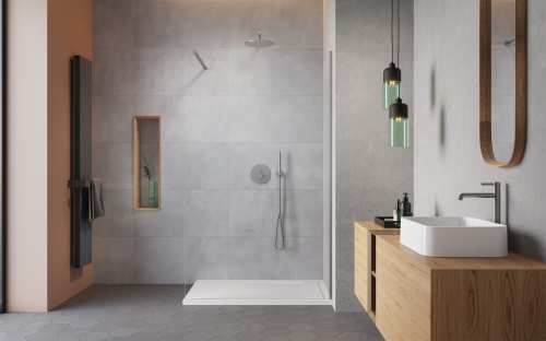 Radaway MODO NEW II walk-in nikiel szczotkowany